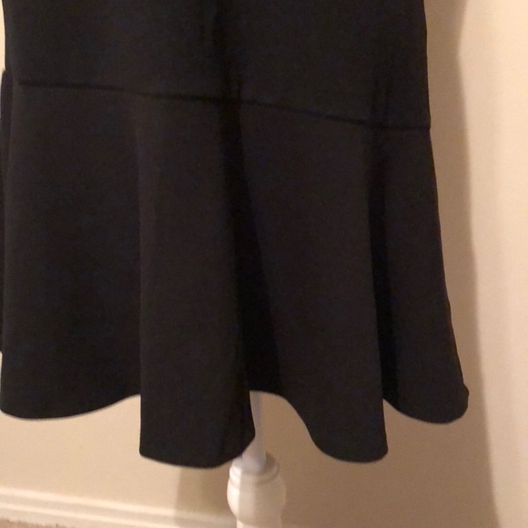Aqua black dress with asymmetrical hem. Sz M - Picture 4 of 7